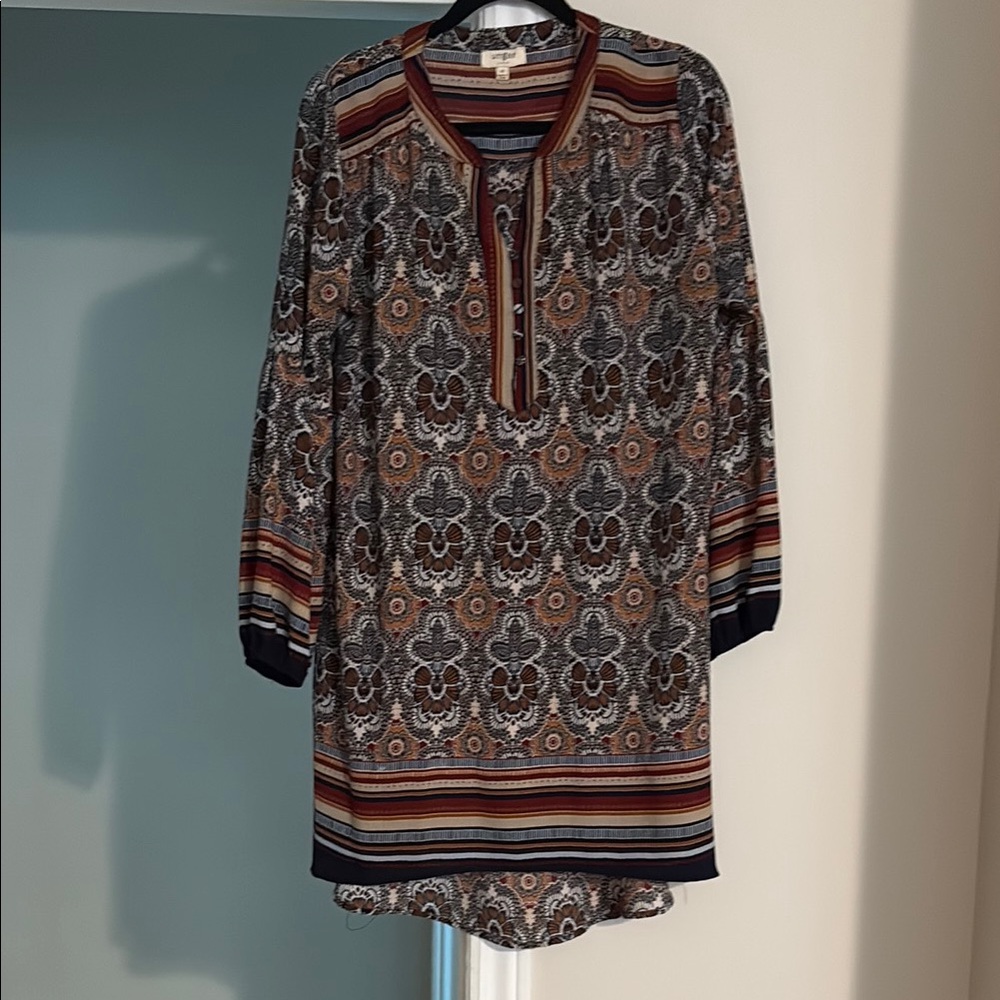 Bohemian Patterned Tunic Dress